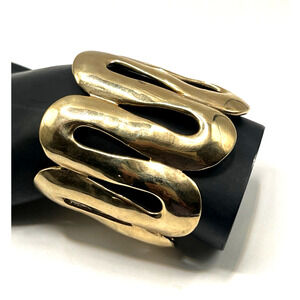 Gorgeous Solid Brass Wide Chunky Cuff Bracelet BOHO Style